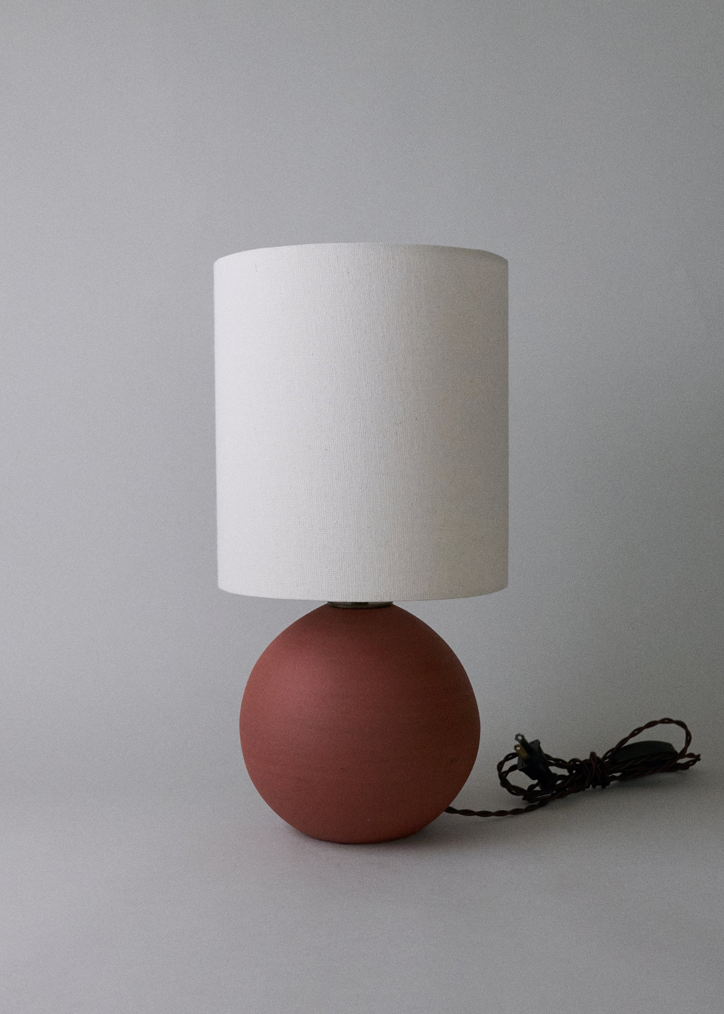 Small Orb Lamp in Brick - Victoria Morris Pottery