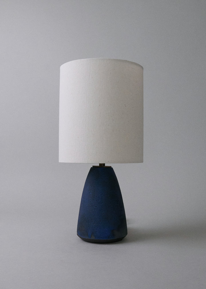 Small Angle Lamp in Brushed Cobalt - Victoria Morris Pottery