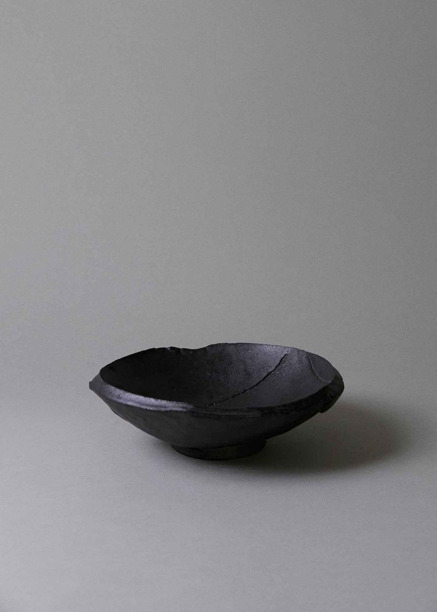 Slab Bowl in Obsidian - Victoria Morris Pottery