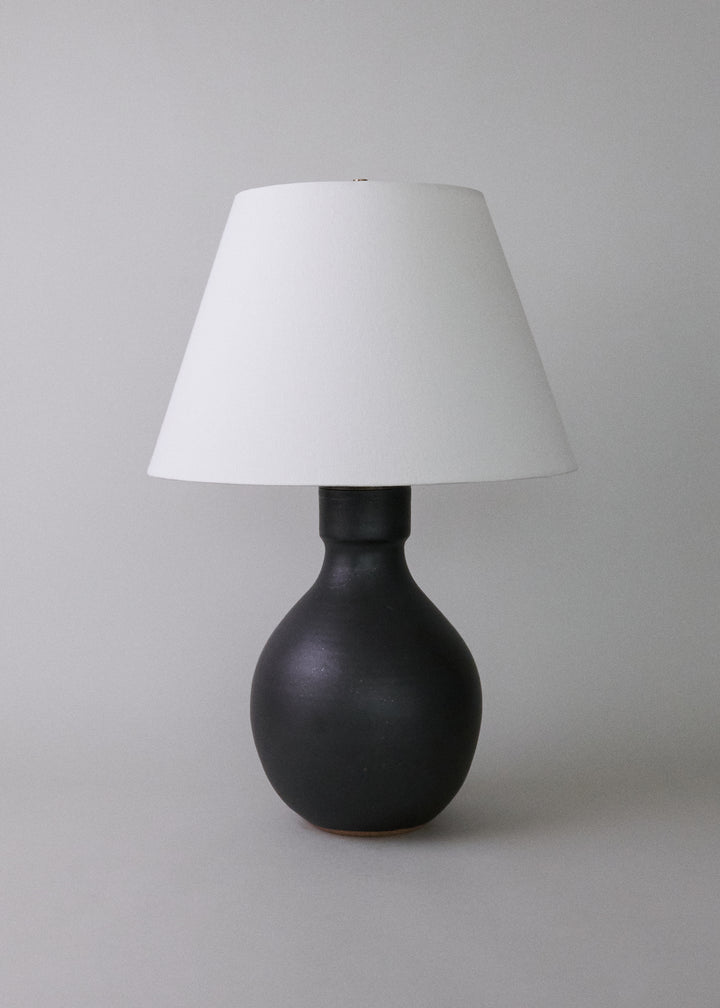 Large Iris Lamp in Iron Black - Victoria Morris Pottery