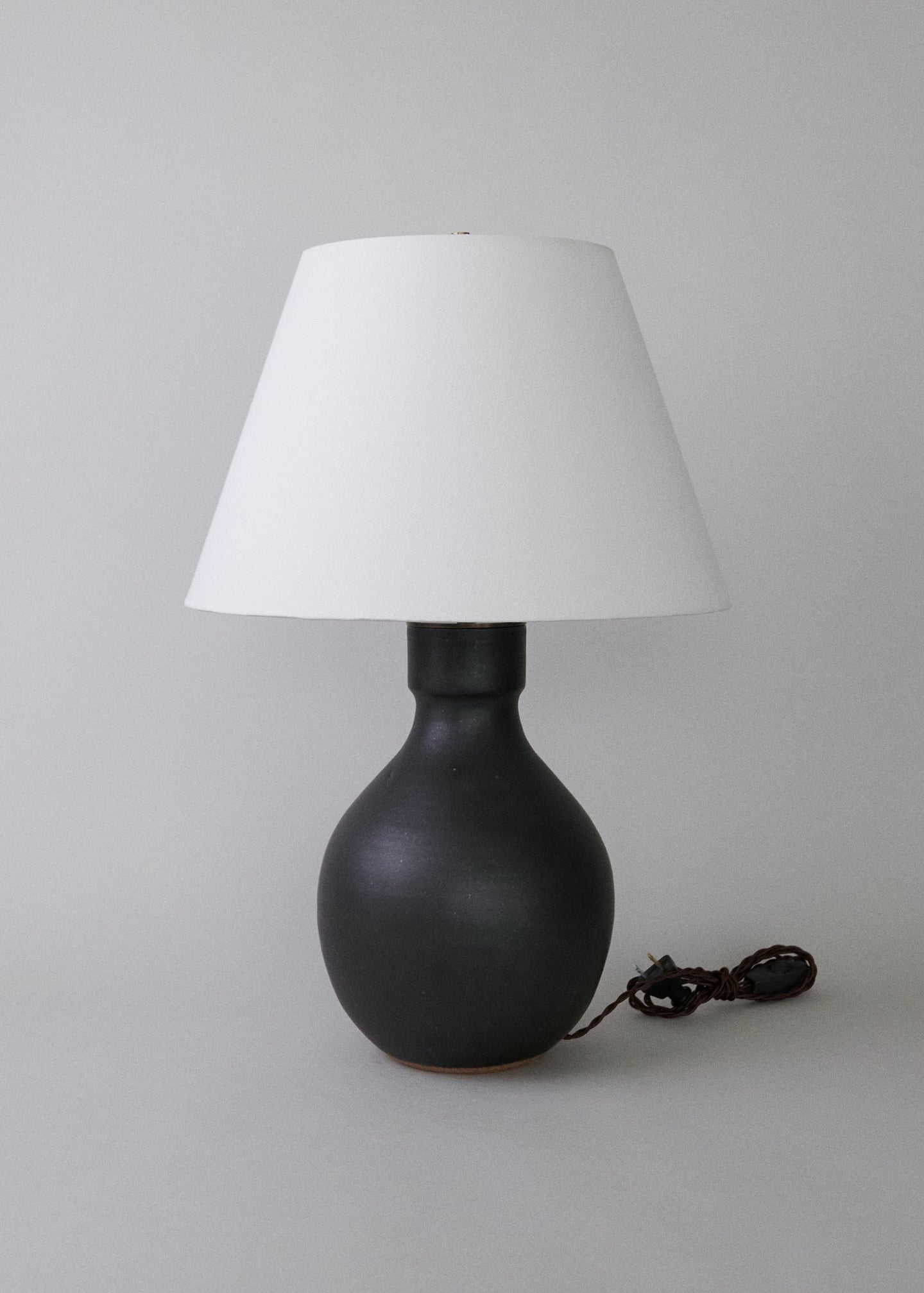 Large Iris Lamp in Iron Black - Victoria Morris Pottery