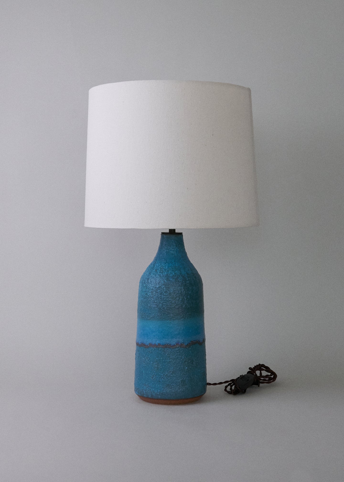 Large Bottle Lamp In Verdigris - Victoria Morris Pottery