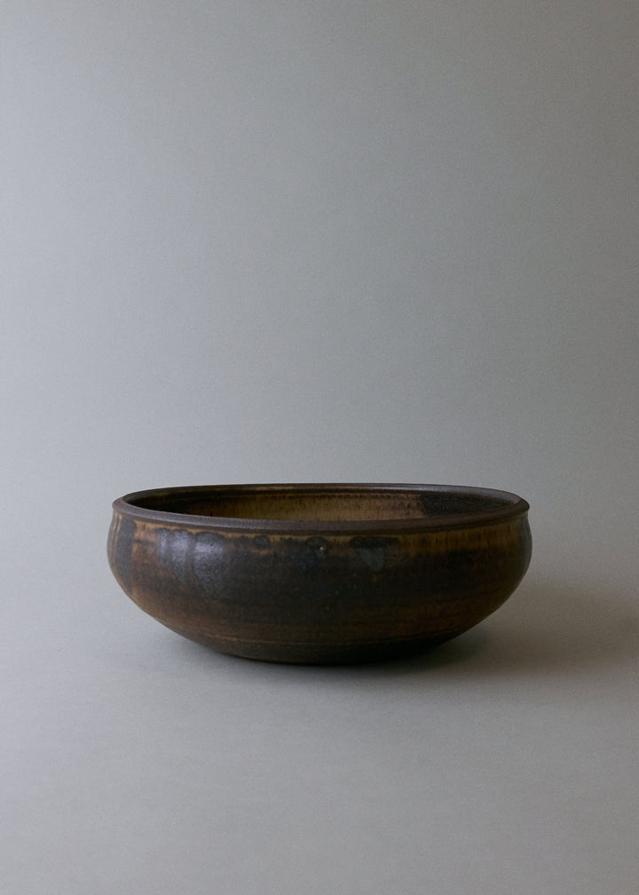 Low Maru Bowl in Live Oak - Victoria Morris Pottery