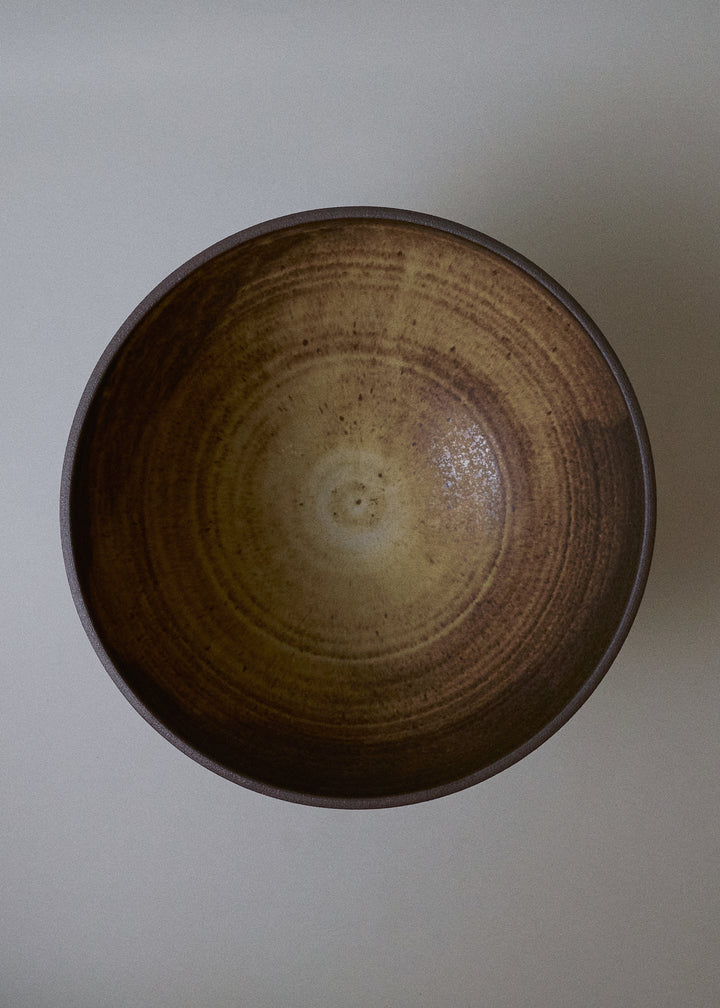 Low Maru Bowl in Live Oak - Victoria Morris Pottery