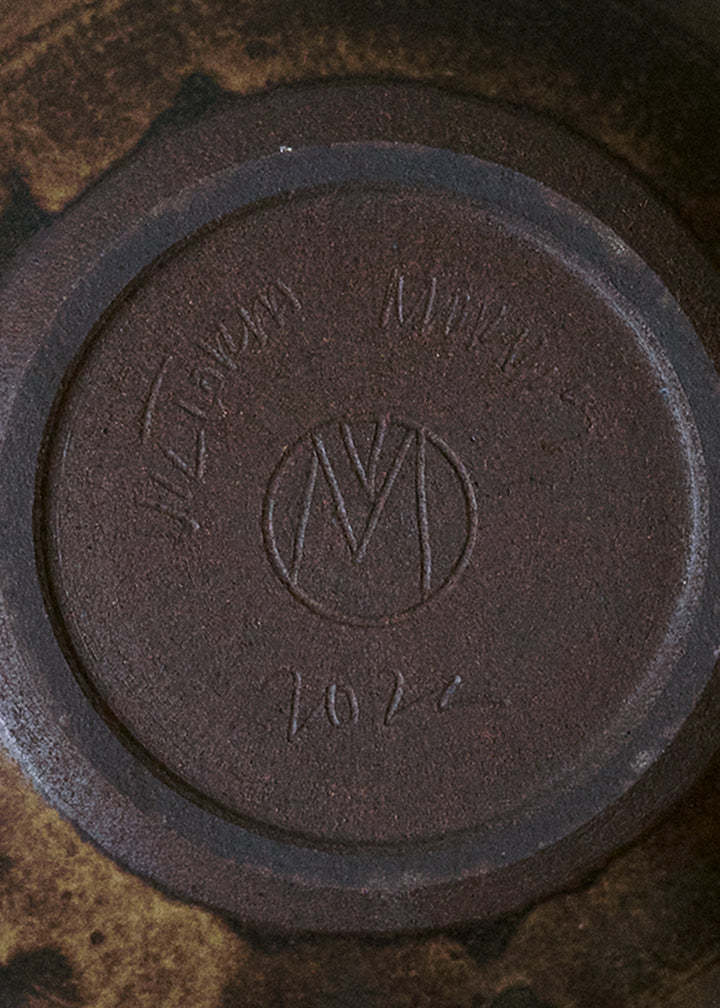 Low Maru Bowl in Live Oak - Victoria Morris Pottery
